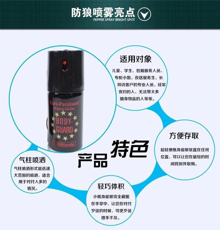 BODY-GUARD防狼噴霧辣椒水