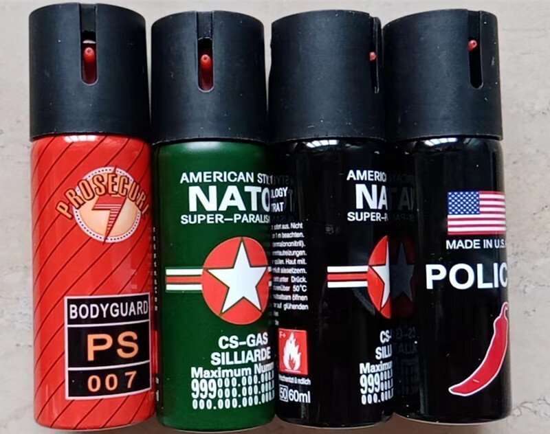 黑色NATO進口防狼辣椒水噴霧